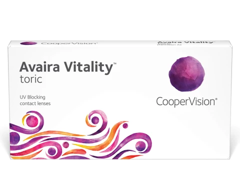 Lente de contacto AVAIRA VITALITY® TÓRICO — Mensual para astigmatismo, estable y cómodo
