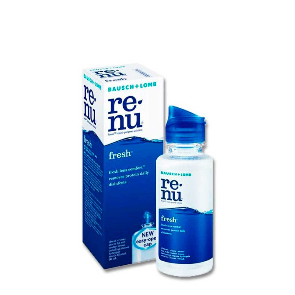 Lente de contacto renu fresh — Solución multiusos para limpieza, enjuague y desinfección de tus lentes de contacto