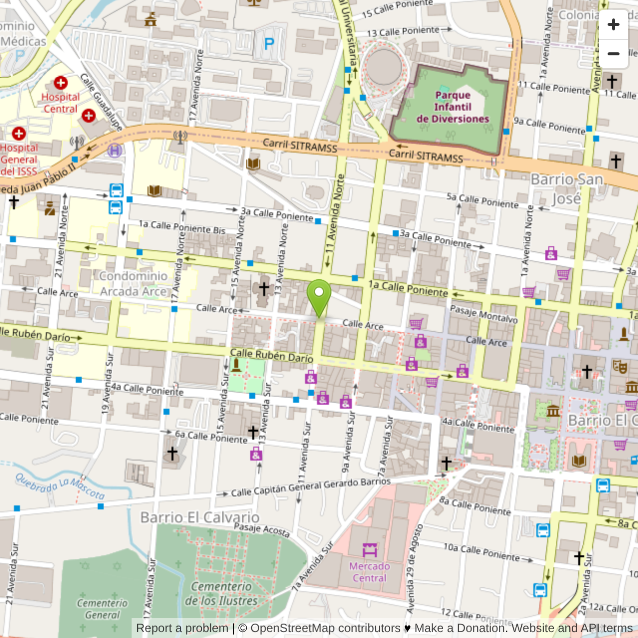 Mapa y ubicación de Casa matriz calle Arce